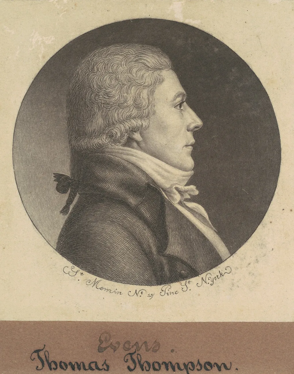 Thomas Thompson, by Charles Balthazar Julien Févret de Saint-Mémin, ink, 1797