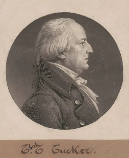 Thomas Tudor Tucker, by Charles Balthazar Julien Févret de Saint-Mémin