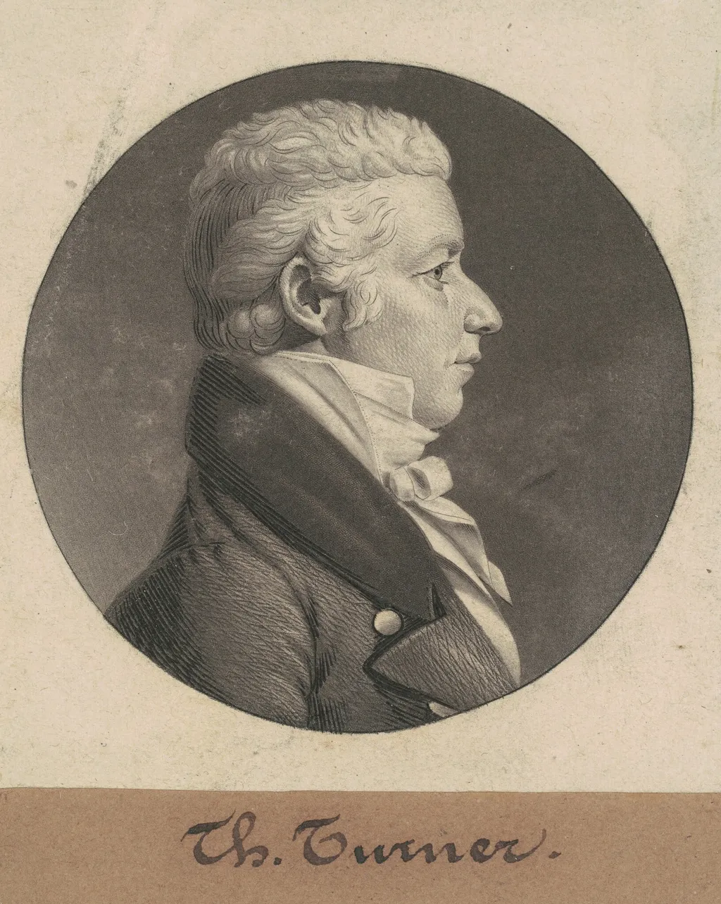 Thomas Turner, by Charles Balthazar Julien Févret de Saint-Mémin, ink, 1808
