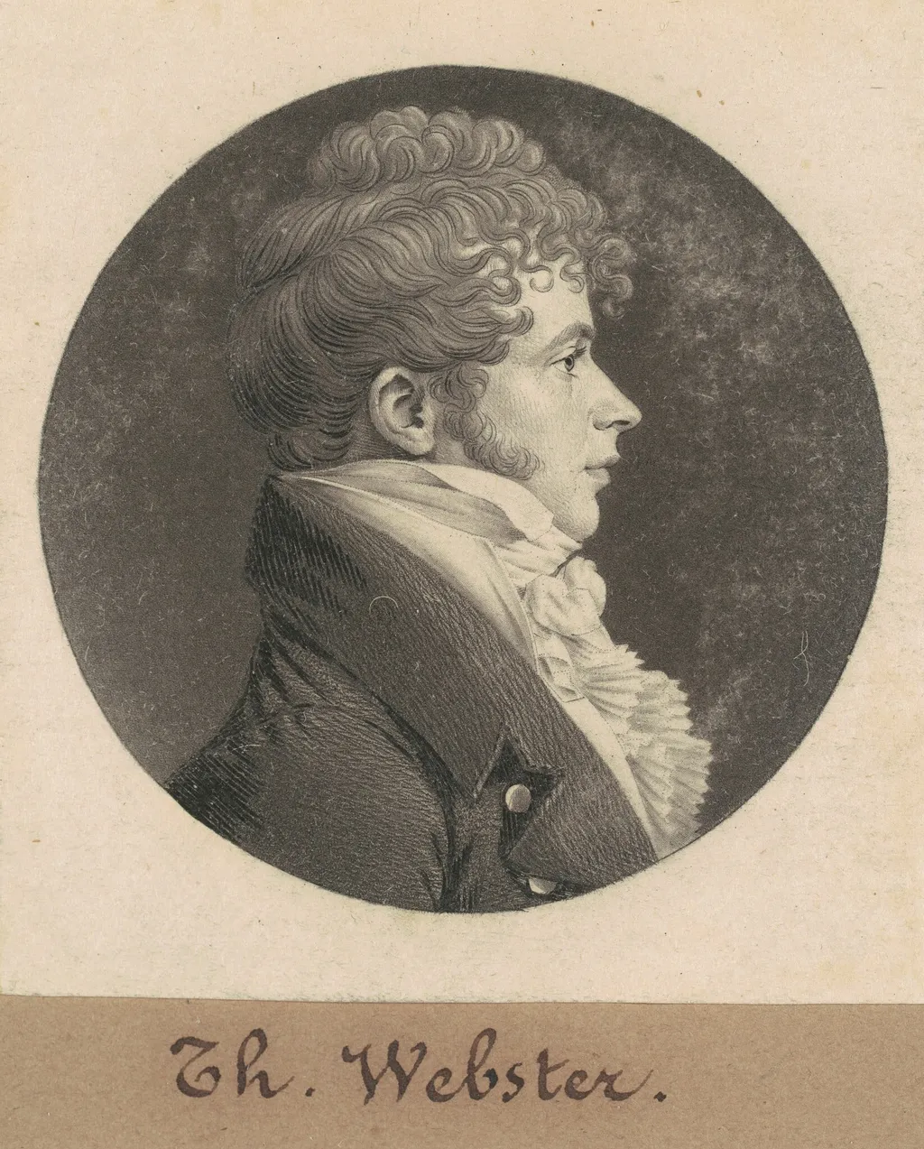Thomas Webster, by Charles Balthazar Julien Févret de Saint-Mémin, ink, 1809