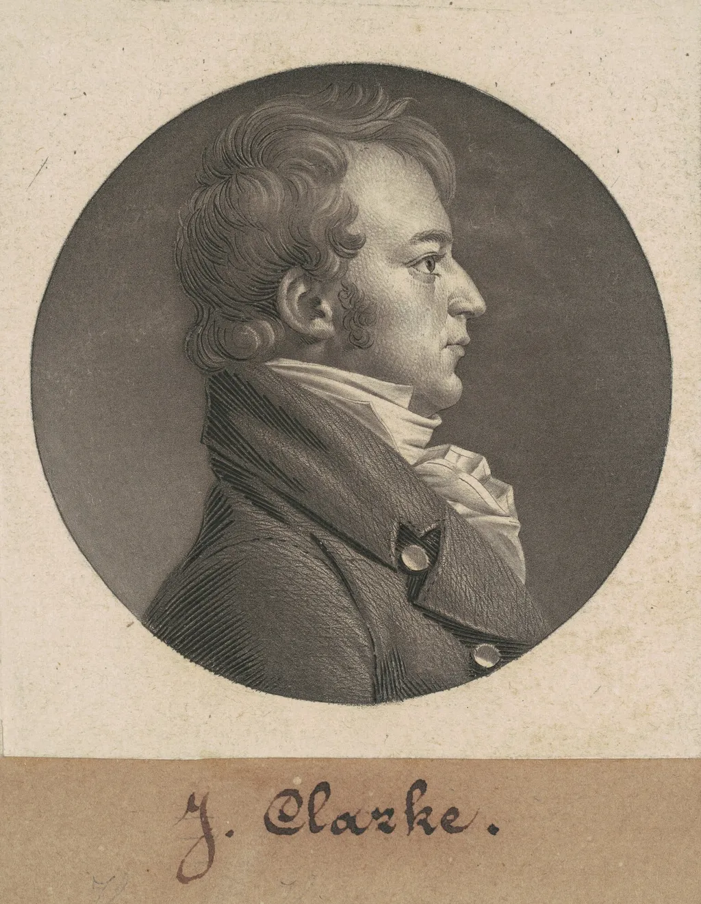 Thomas Weston Thompson, by Charles Balthazar Julien Févret de Saint-Mémin, ink, 1806