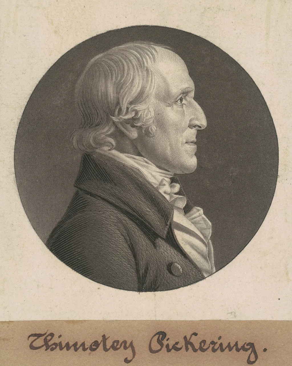 Timothy Pickering, by Charles Balthazar Julien Févret de Saint-Mémin, ink, 1806