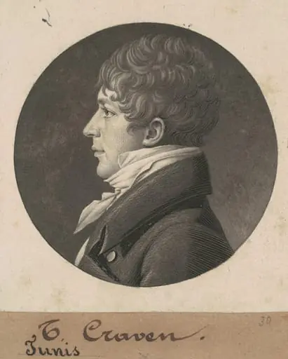Tunis Craven, by Charles Balthazar Julien Févret de Saint-Mémin