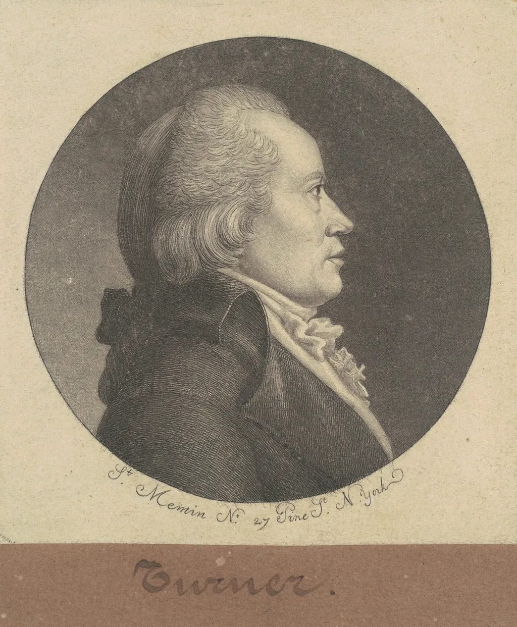 Turner, by Charles Balthazar Julien Févret de Saint-Mémin, ink, 1797