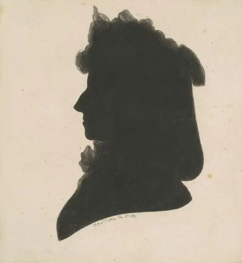 Unidentified Female Silhouette, by Charles Balthazar Julien Févret de Saint-Mémin