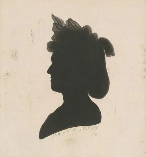 Unidentified Female Silhouette, by Charles Balthazar Julien Févret de Saint-Mémin