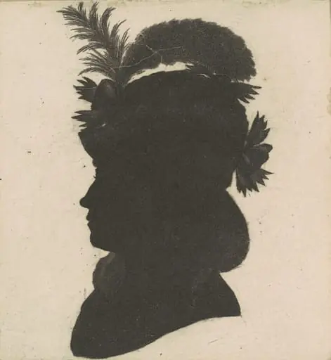 Unidentified Female Silhouette, by Charles Balthazar Julien Févret de Saint-Mémin