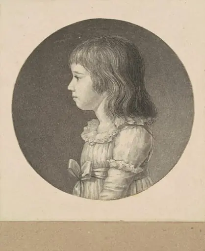 Unidentified Girl, by Charles Balthazar Julien Févret de Saint-Mémin
