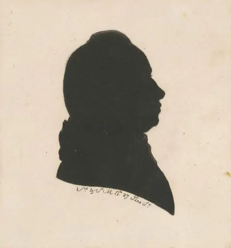 Unidentified Male Silhouette, by Charles Balthazar Julien Févret de Saint-Mémin