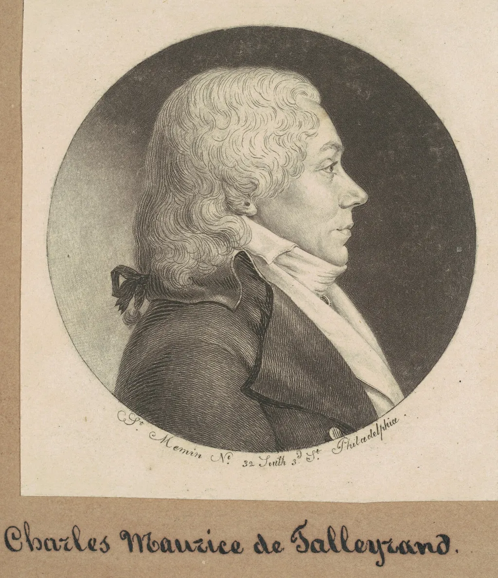 Unidentified Man, by Charles Balthazar Julien Févret de Saint-Mémin, ink, 1798