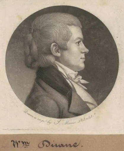 William Duane, by Charles Balthazar Julien Févret de Saint-Mémin