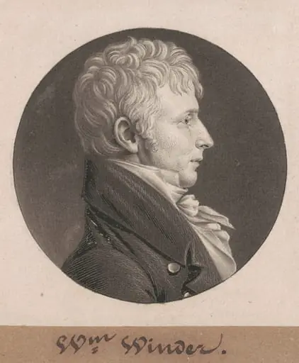 William Henry Winder, by Charles Balthazar Julien Févret de Saint-Mémin