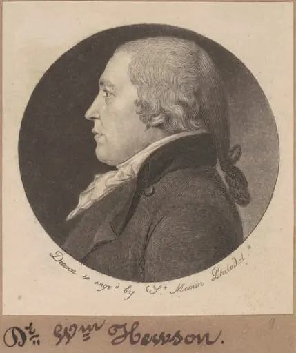 William Hewson, by Charles Balthazar Julien Févret de Saint-Mémin