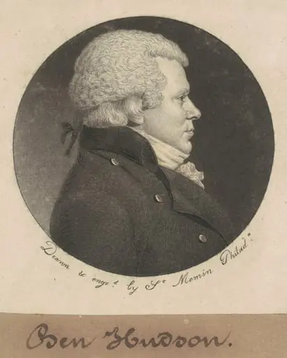 William Hudson, by Charles Balthazar Julien Févret de Saint-Mémin
