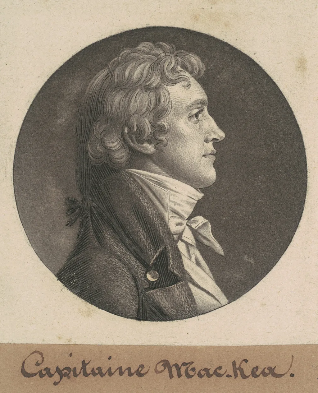 William MacRea, by Charles Balthazar Julien Févret de Saint-Mémin, ink, 1804