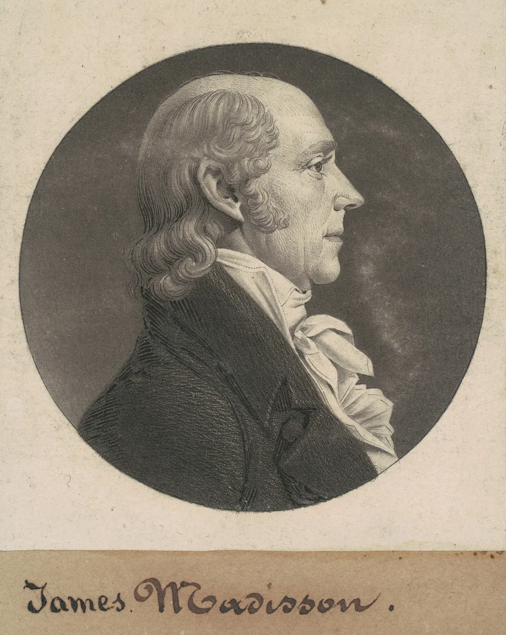 William Madison, by Charles Balthazar Julien Févret de Saint-Mémin, ink, 1807