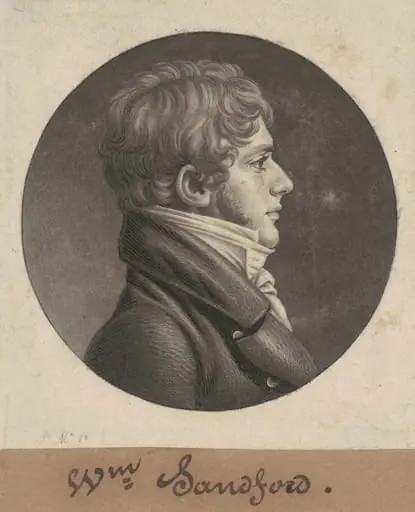 William Sanford, by Charles Balthazar Julien Févret de Saint-Mémin