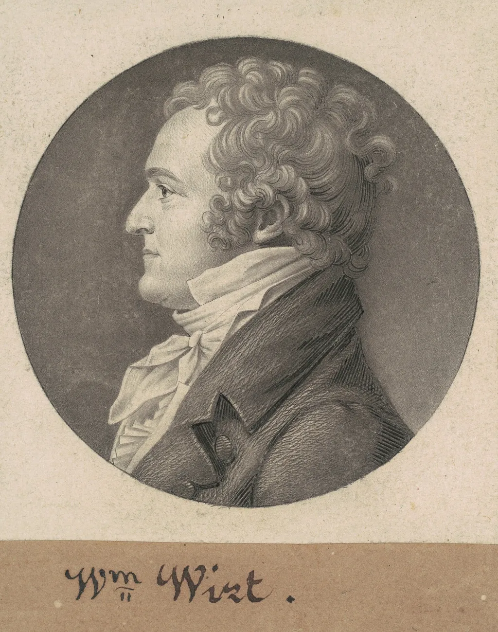 William Wirt, by Charles Balthazar Julien Févret de Saint-Mémin, ink, 1808