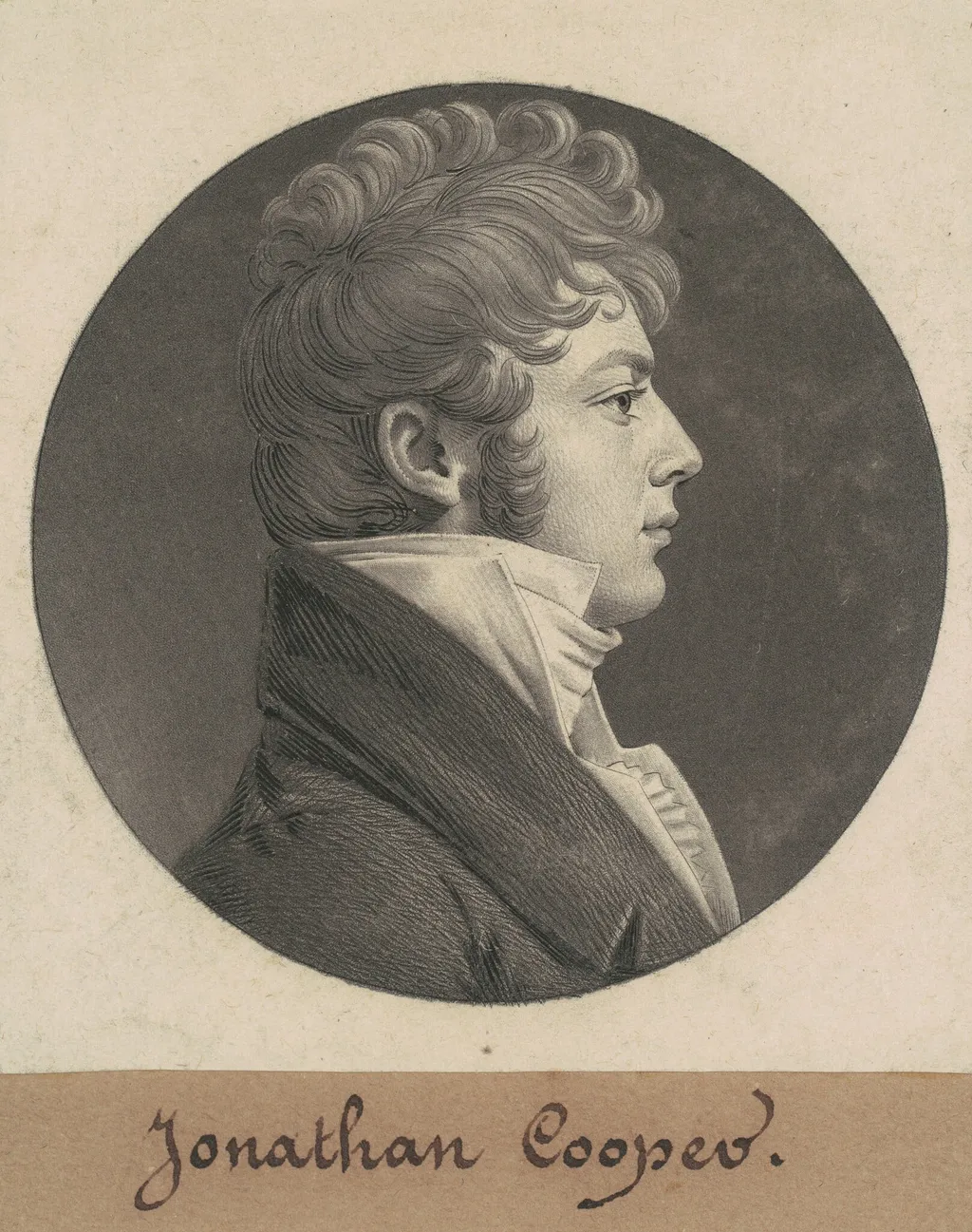 Williams Carter, by Charles Balthazar Julien Févret de Saint-Mémin, ink, 1808
