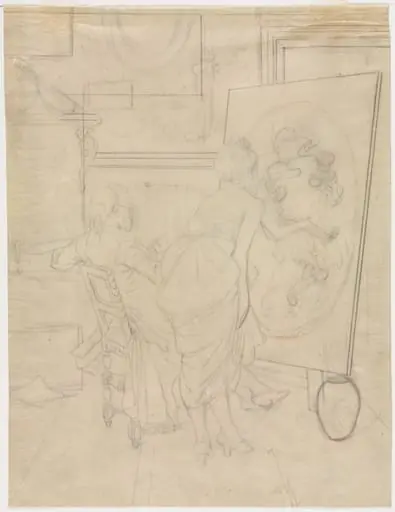 Cartoon for The Opinion of the Model, by Charles Bargue