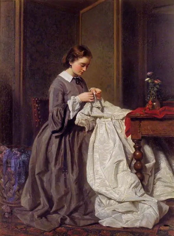 The Seamstress, by Charles Baugniet