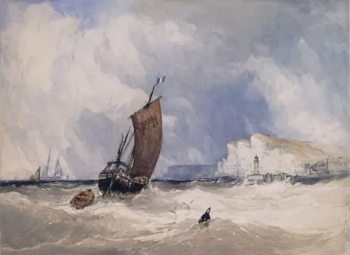 The Pilot-Boat off Fécamp, Normandy, by Charles Bentley