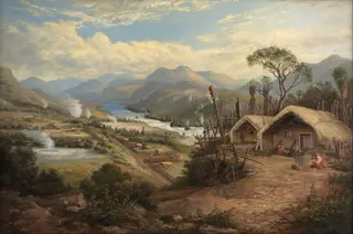 Orakei Korako on the Waikato, by Charles Blomfield, 1893