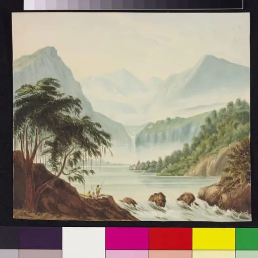 The Source of the Saraswati river in the mountains of Abu in Gujerat, by Charles Chambers
