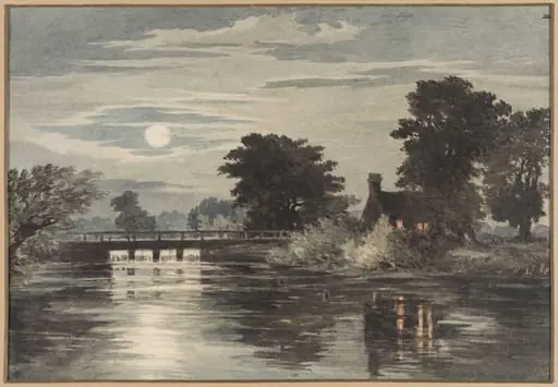 Moonlight: River Scene, by Charles Claude Pyne