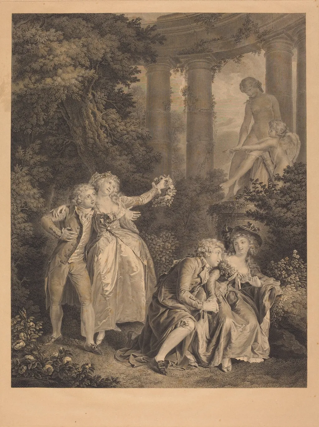 Le Serment, by Charles-Clement Bervic, ink, 1789