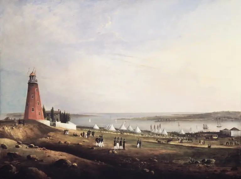 Entertainment of the Boston Rifle Rangers by the Portland Rifle Club in Portland Harbor, August 12, 1829, by Charles Codman