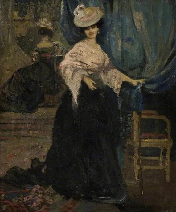 Portrait of Mrs. Amy Halford, by Charles Conder, oil, 1898