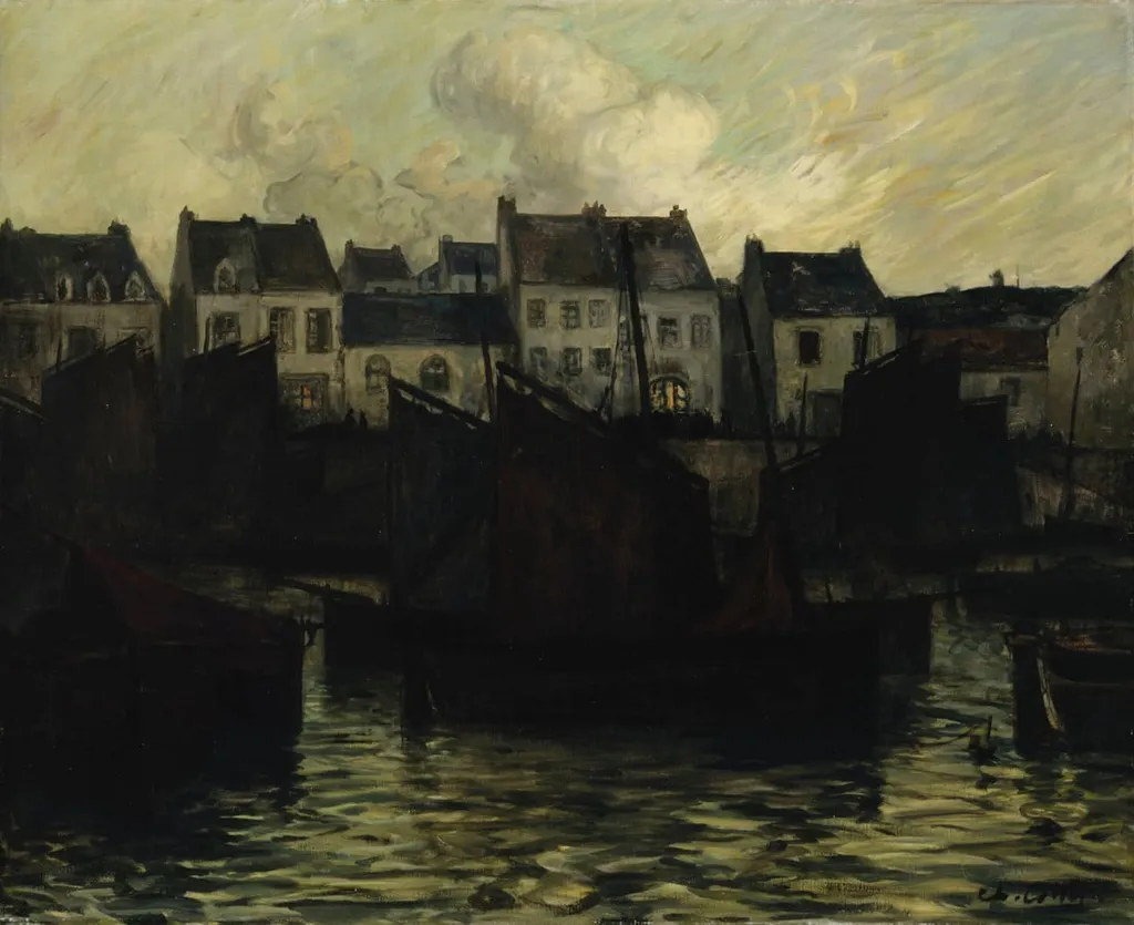Bretagnelainen rantakylä (Camaret), by Charles Cottet, unspecified, 1904