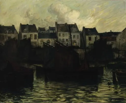 Bretagnelainen rantakylä (Camaret), by Charles Cottet