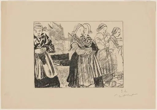 Bretonnes sur le quai, by Charles Cottet