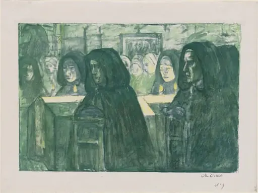 Burial in Brittany (L'Enterrement en Bretagne), by Charles Cottet