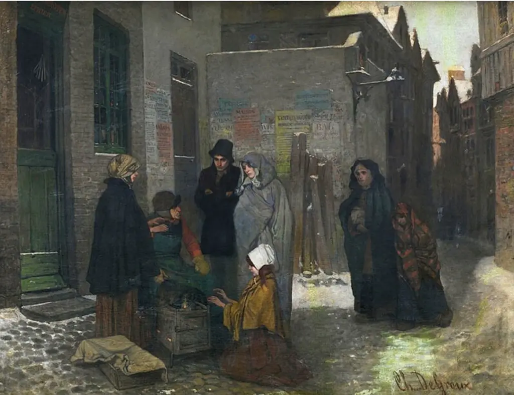 Le moulin à café en Scène d'hiver, by Charles de Groux