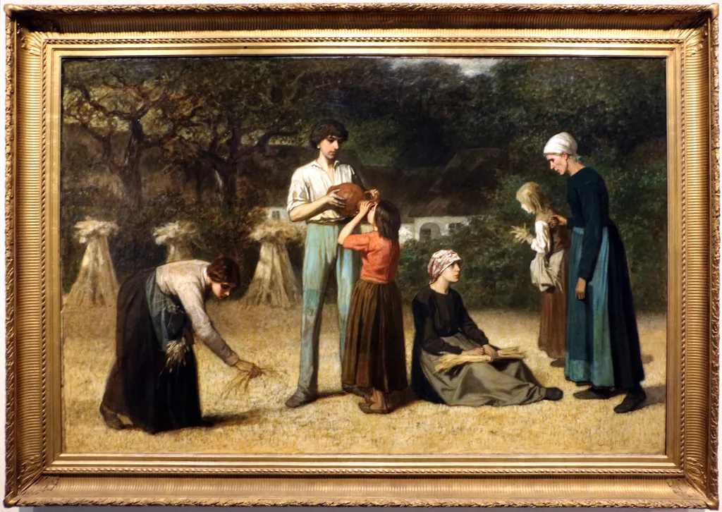 The gleaners, by Charles de Groux, oil, 1856