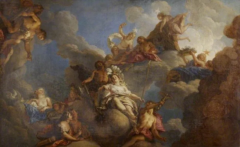 The Triumph of Minerva, by Charles de La Fosse, oil, 1707