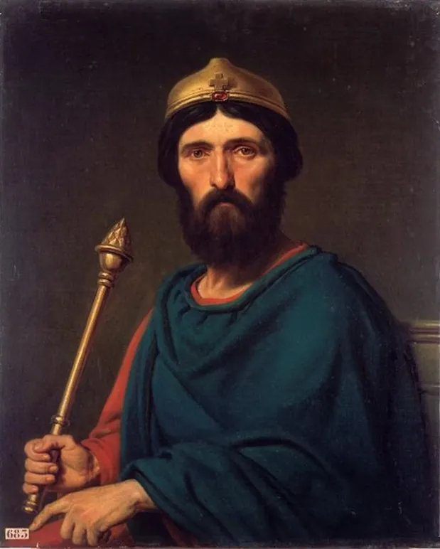 Louis IV, King of France, by Charles de Steuben, oil, 1838