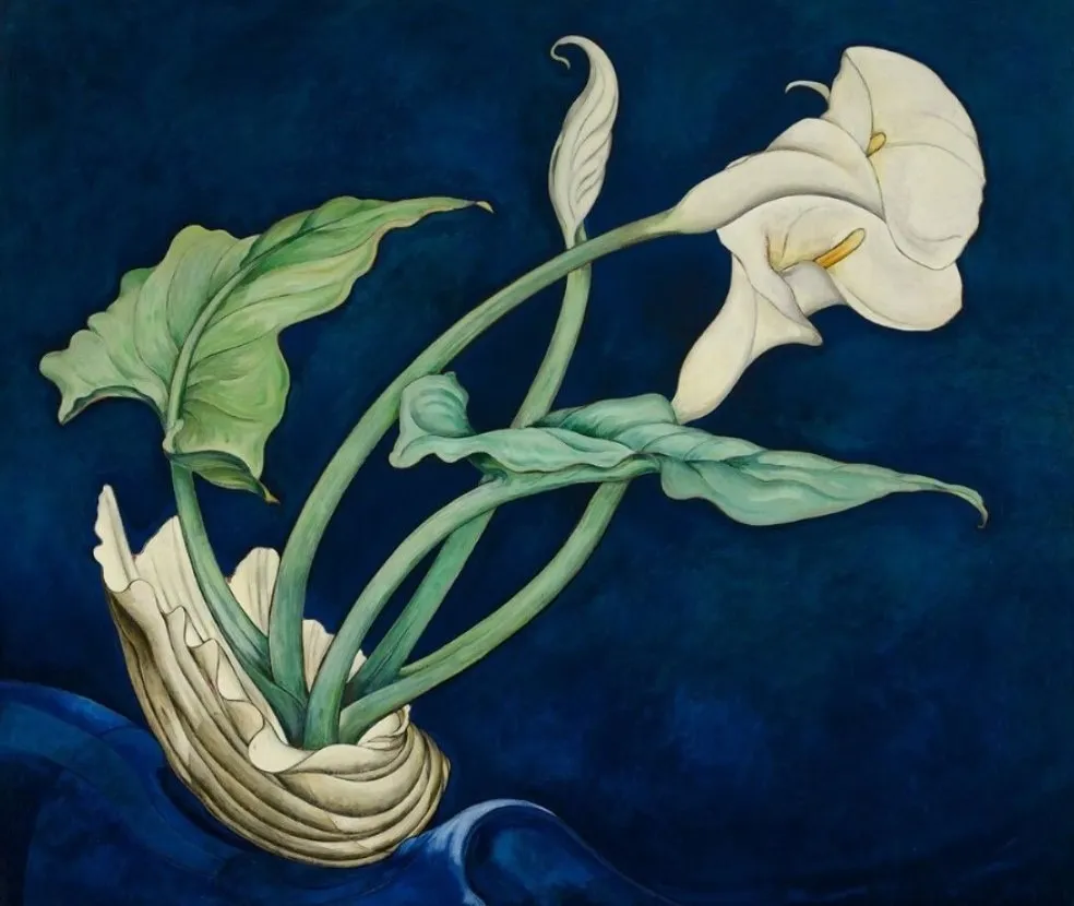 Calla Lilies (Bert Savoy), by Charles Demuth, oil, 1927