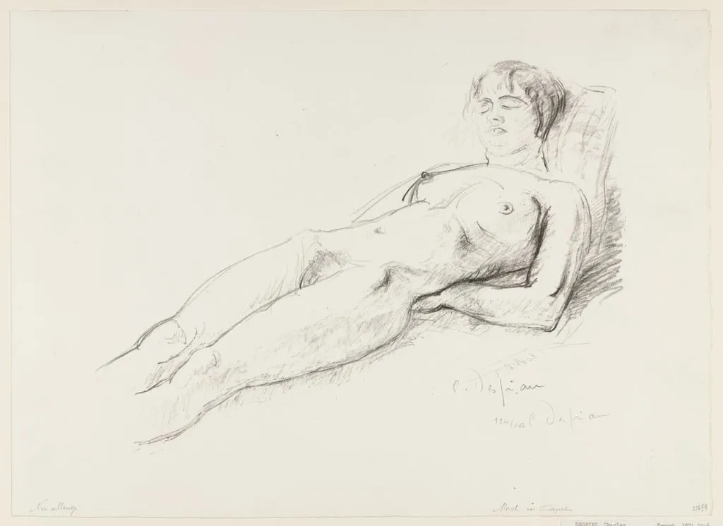 Untitled, by Charles Despiau, ink, 1889