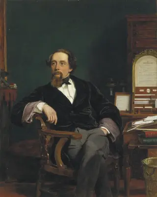 Charles Dickens in his Study