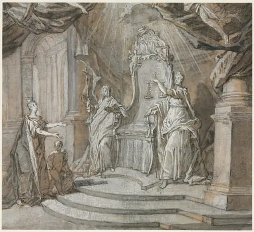 Madame de Maintenon Returning to the Catholic Church [1], by Charles Dominique Joseph Eisen