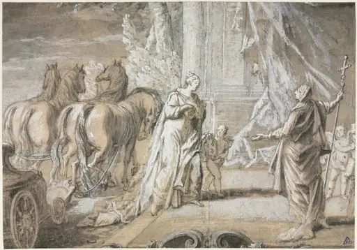 Madame de Maintenon Returning to the Catholic Church [2], by Charles Dominique Joseph Eisen