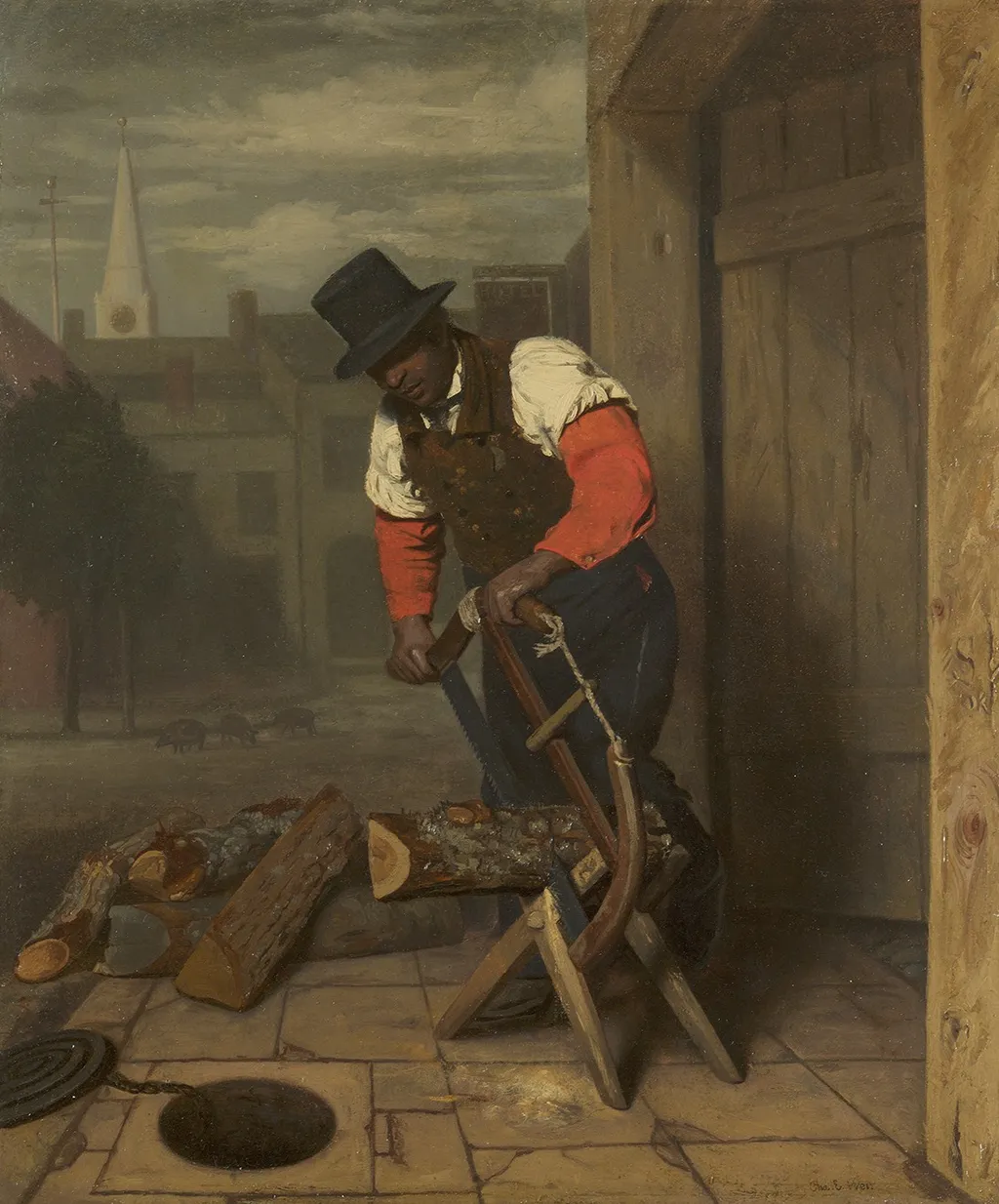 The Wood Sawyer, by Charles E. Weir, unspecified, 1842