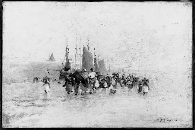 On the Beach, Newlyn, Penzance, England, by Charles Edwin Lewis Green