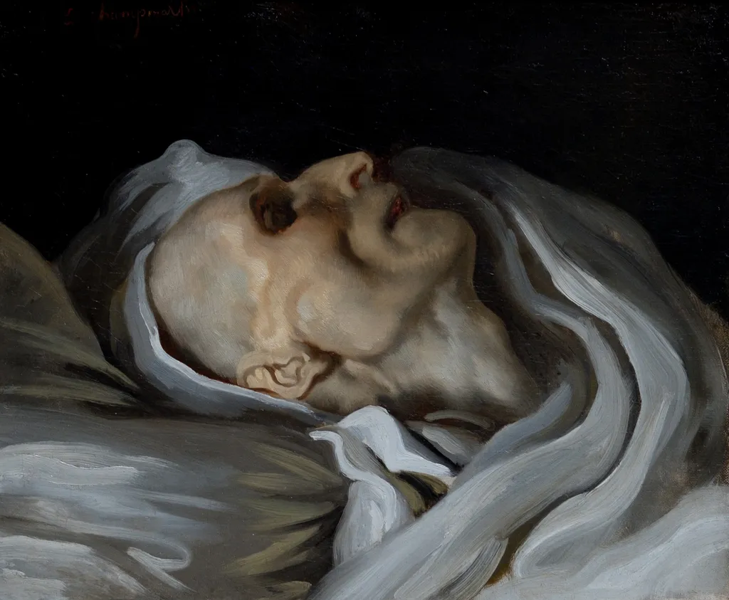 Tête de cadavre, by Charles-Émile-Callande de Champmartin, oil, 1847