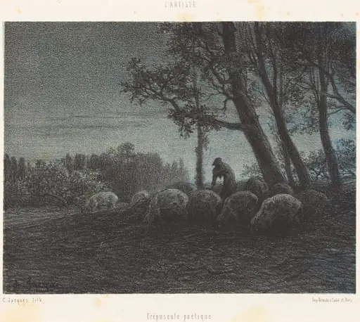 Crépuscule poetique (Poetical Twilight), by Charles Émile Jacque