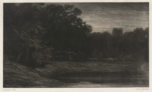 Deer Hunt (La chasse au cerf), by Charles Émile Jacque